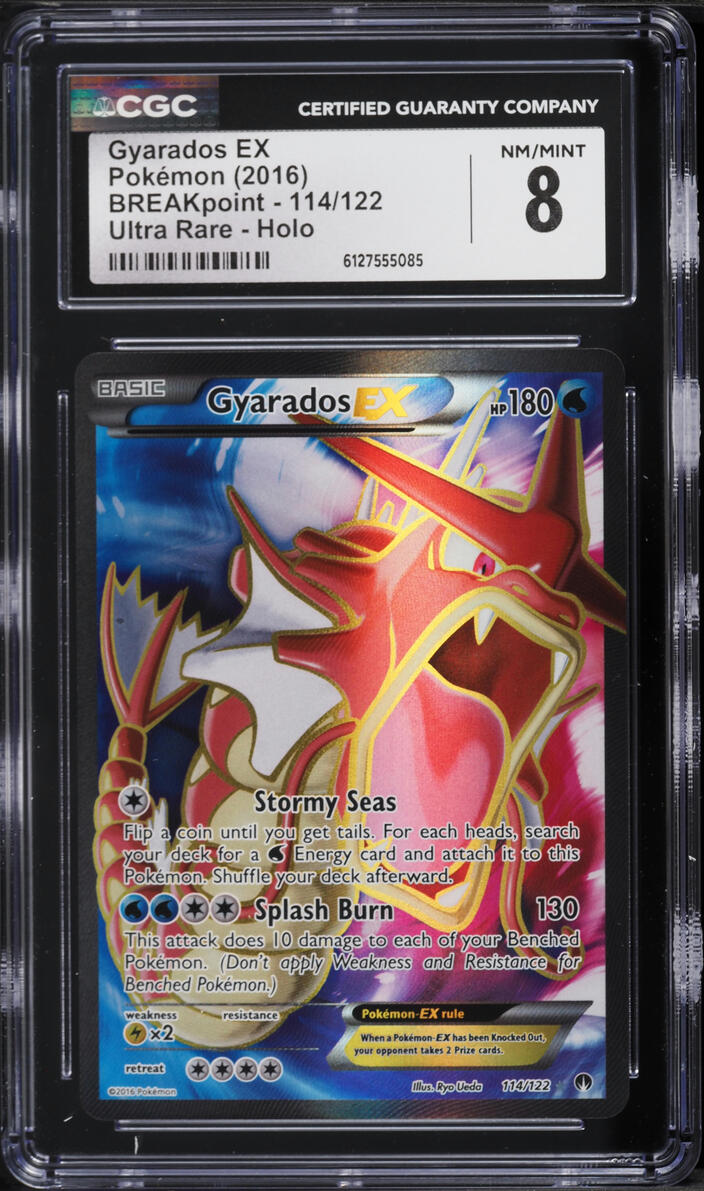2016 Pokemon XY BREAKpoint Full Art Gyarados EX #114 CGC 8 NM-MT
