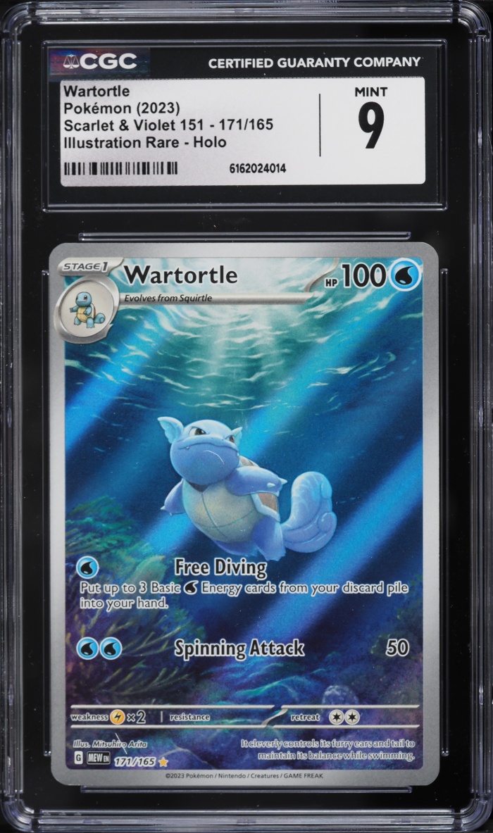 2023 Pokemon Scarlet & Violet 151 IR Wartortle #171 CGC 9 MINT