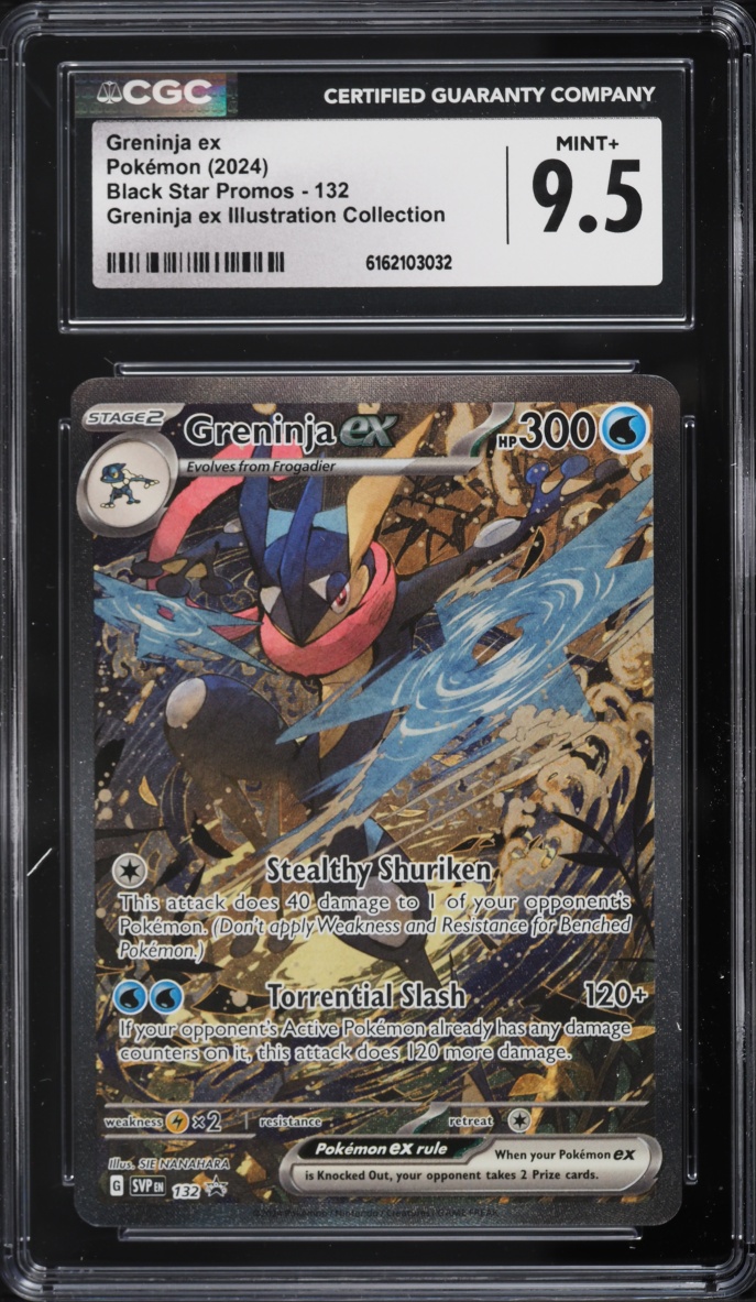 2024 Pokemon Scarlet & Violet Promo Illustration Collection Full Art Greninja ex #132 CGC 9.5