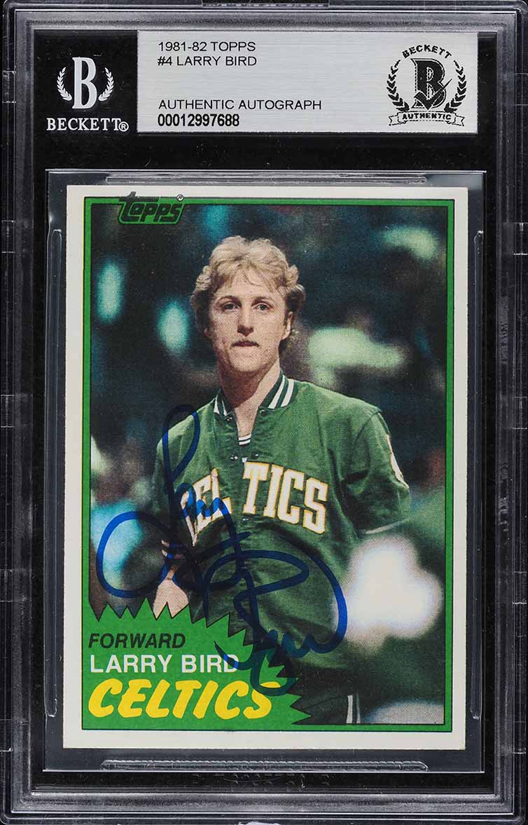 1981 Topps Basketball Larry Bird #4 PSA 8 NM-MT on Fanatics Collect