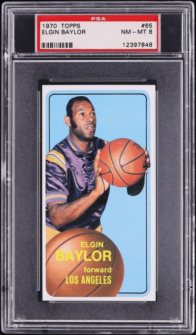 1970 Topps Basketball Elgin Baylor #65 PSA 8 NM-MT