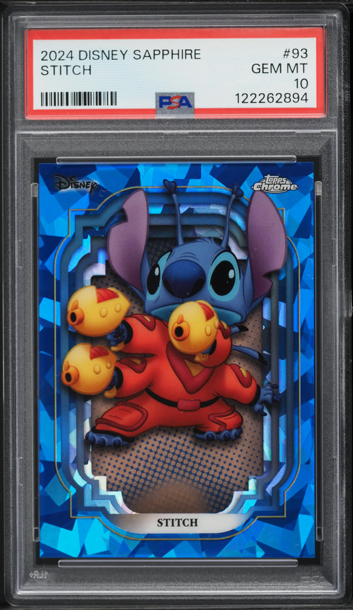 2024 Topps Chrome Disney Sapphire Edition Stitch #93 PSA 10 GEM MINT on ...