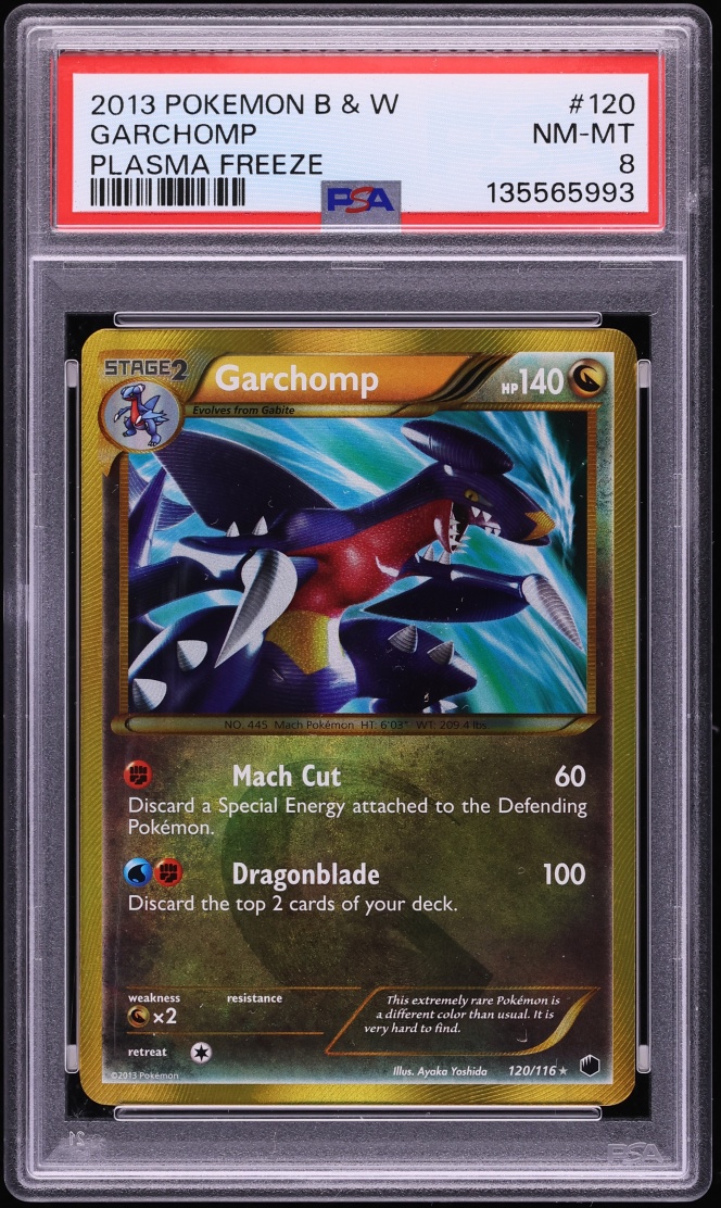 2013 Pokemon Black & White Plasma Freeze Garchomp #120 PSA 8 NM-MT