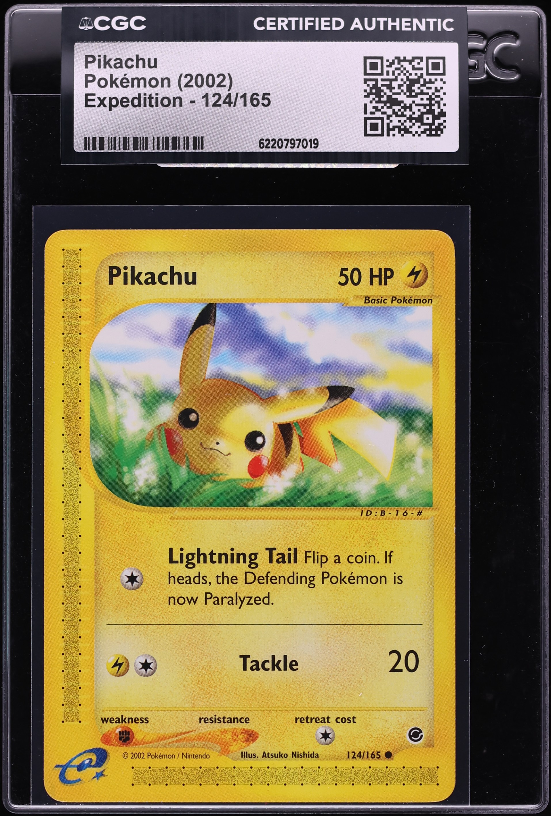 2002 Pokemon Expedition Pikachu #124 CGC AUTH