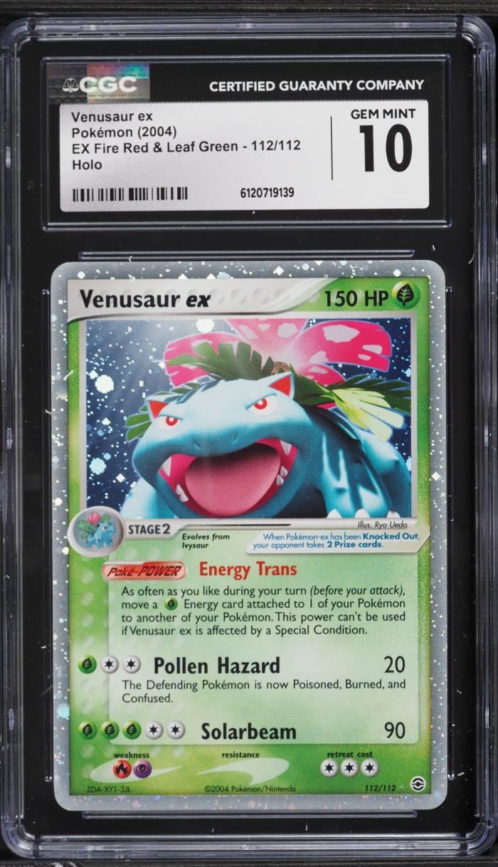 2004 Pokemon EX Fire Red & Leaf Green Holo Venusaur ex #112 CGC 10 GEM MINT