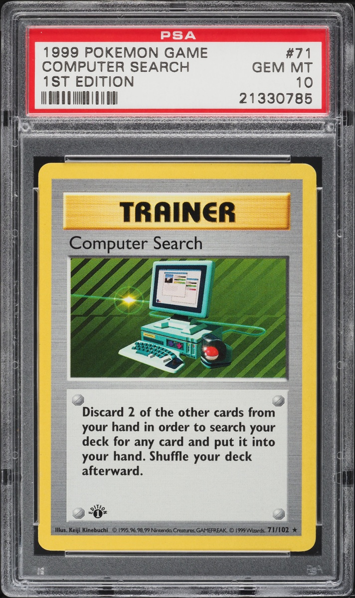 1999 Pokemon Base Set 1st Edition Computer Search #71 PSA 10 GEM MINT