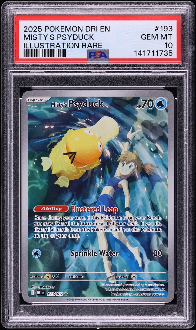 2025 Pokemon Scarlet & Violet Destined Rivals IR Misty's Psyduck #193 PSA 10 GEM MINT