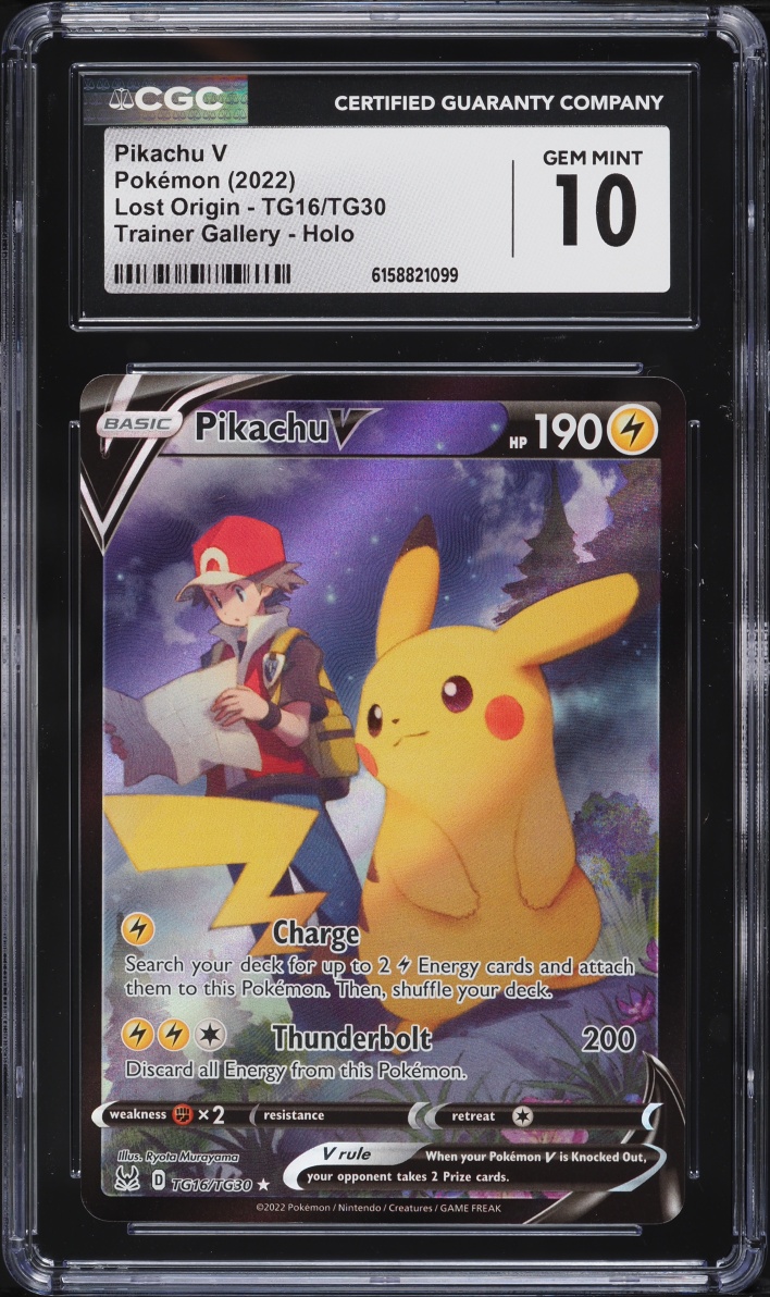 2022 Pokemon Sword & Shield Lost Origin CHR Pikachu V #TG16 CGC 10 GEM MINT
