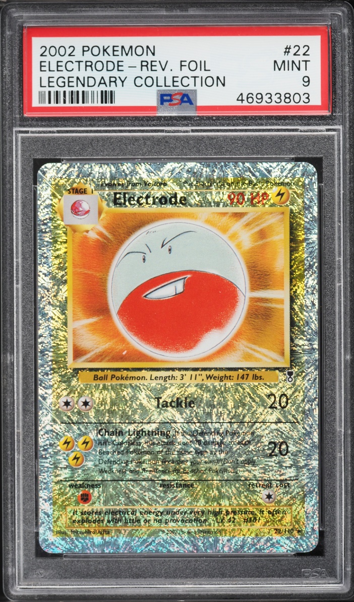 2002 Pokemon Legendary Collection Reverse Holo Electrode #22 PSA 9 MINT