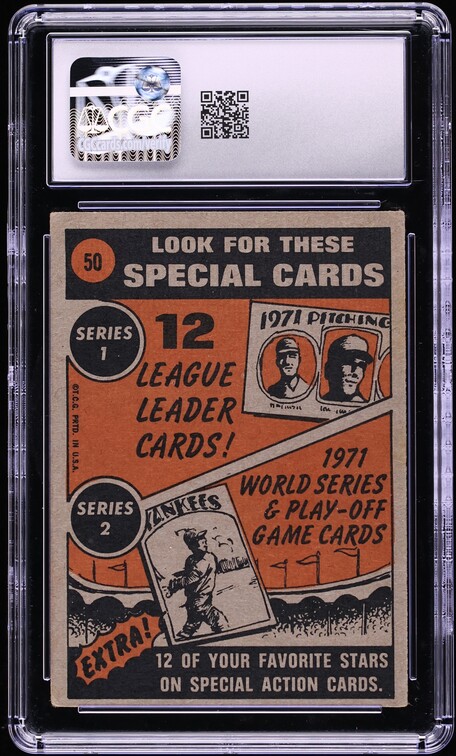 1972 Topps Willie Mays IN ACTION #50 CGC 2.5 GD+