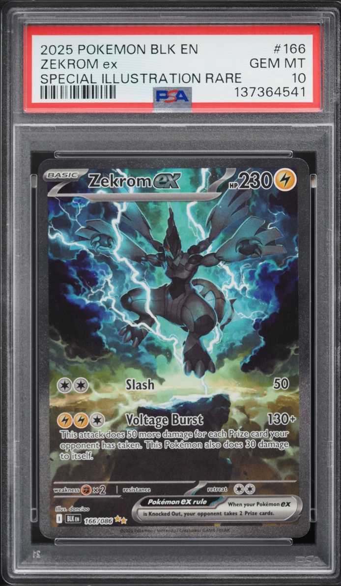 2025 Pokemon Scarlet & Violet Black Bolt SIR Zekrom EX #166 PSA 10 GEM MINT