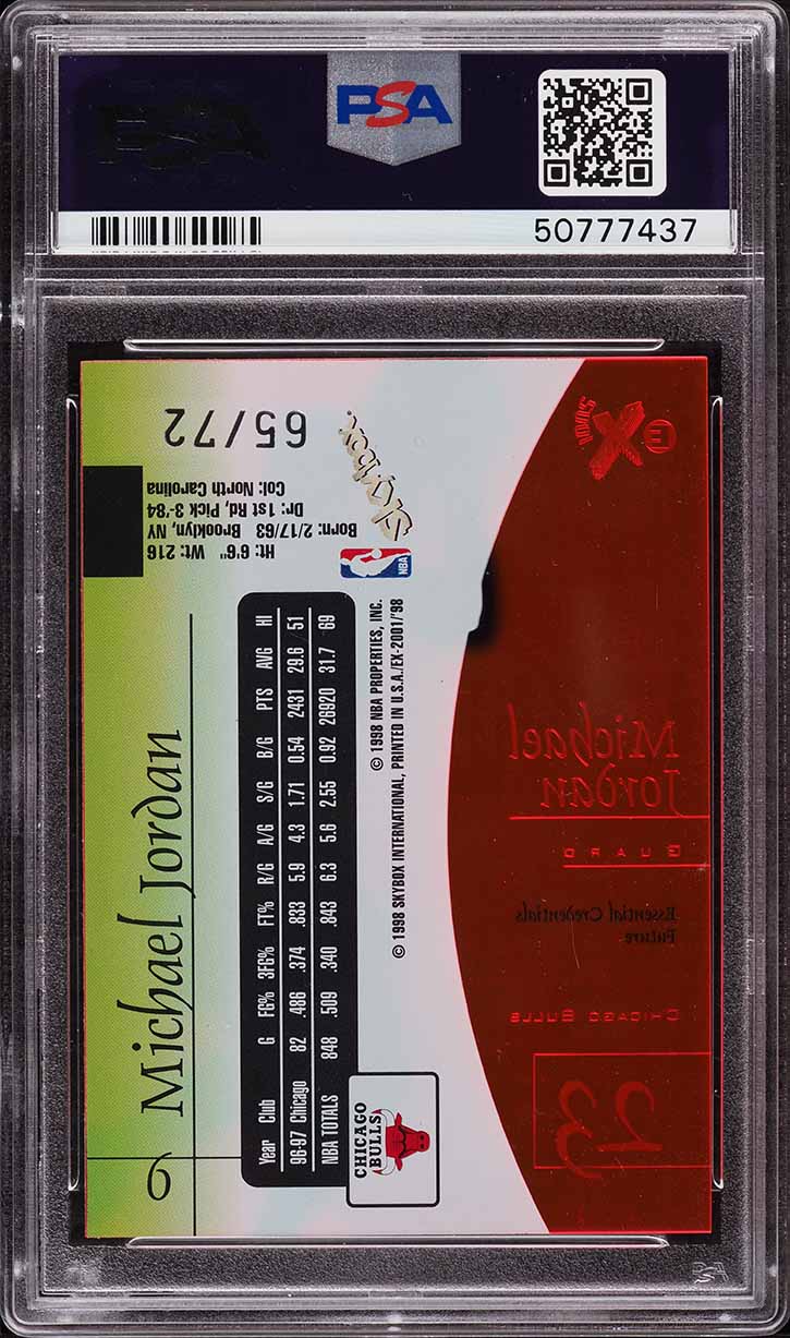 1997 Skybox E-X2001 Essential Credentials Future Michael Jordan