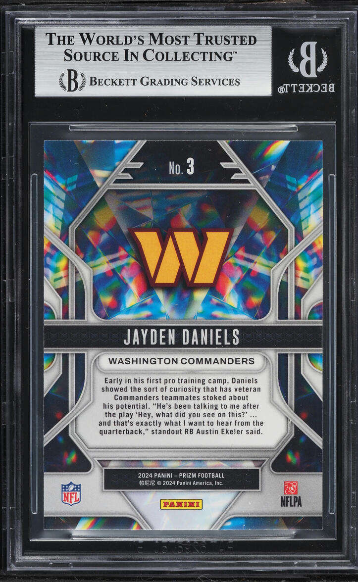 2024 Panini Prizm Prizmatic Jayden Daniels ROOKIE #3 BGS 9 MINT