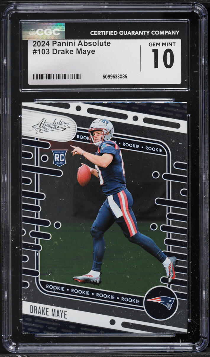2024 Absolute Football Drake Maye ROOKIE #103 CGC 10 GEM MINT