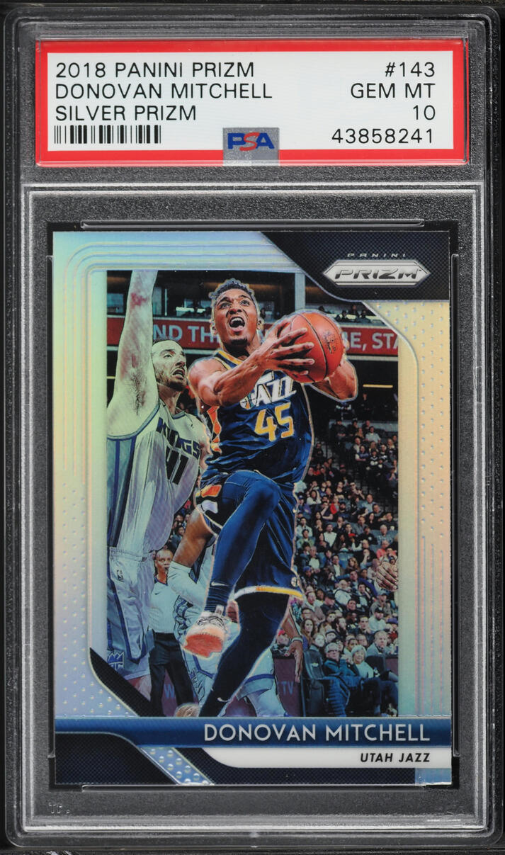 2018 Panini Prizm Silver Donovan Mitchell #143 PSA 10 GEM MINT