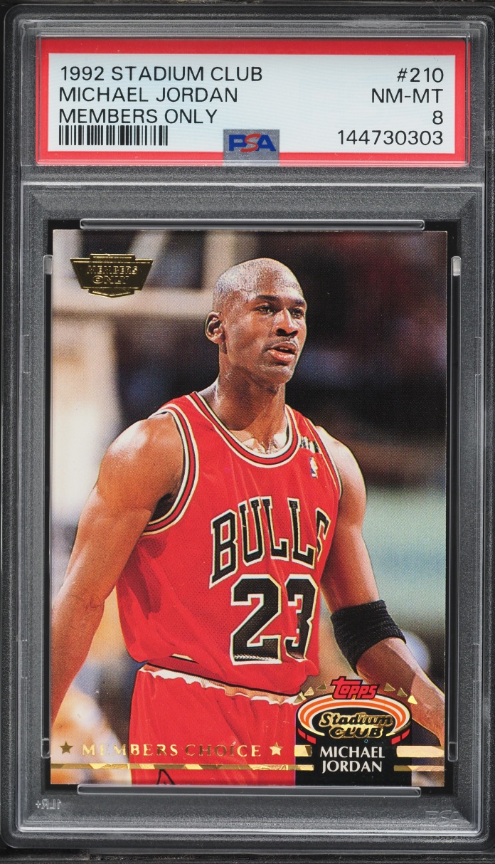 1992 Stadium Club Members Only Michael Jordan #210 PSA 8 NM-MT