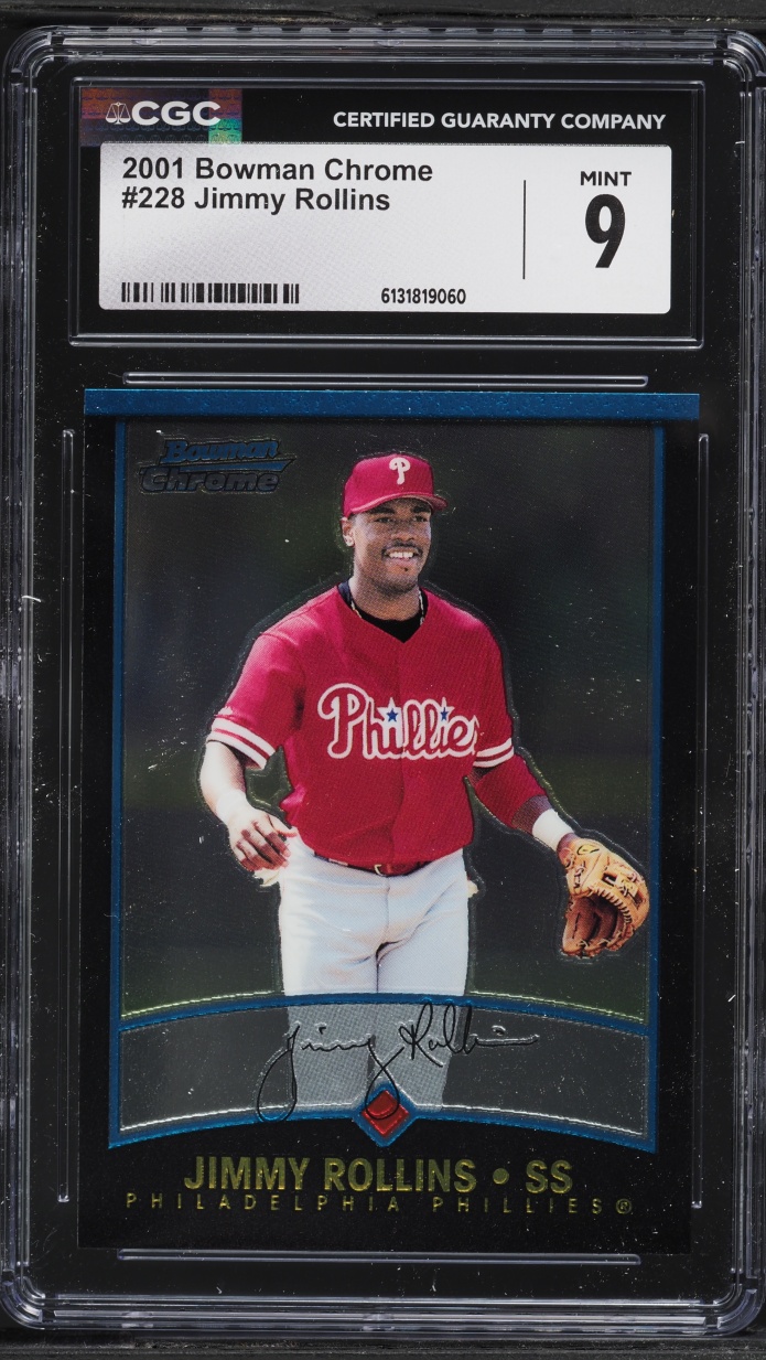 2001 Bowman Chrome Jimmy Rollins #228 CGC 9 MINT