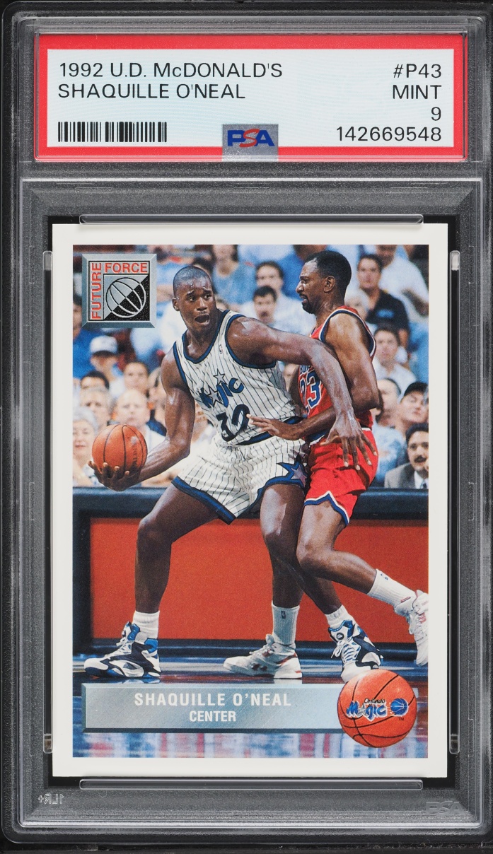 1992 Upper Deck McDonald's Shaquille O'Neal ROOKIE #P43 PSA 9 MINT