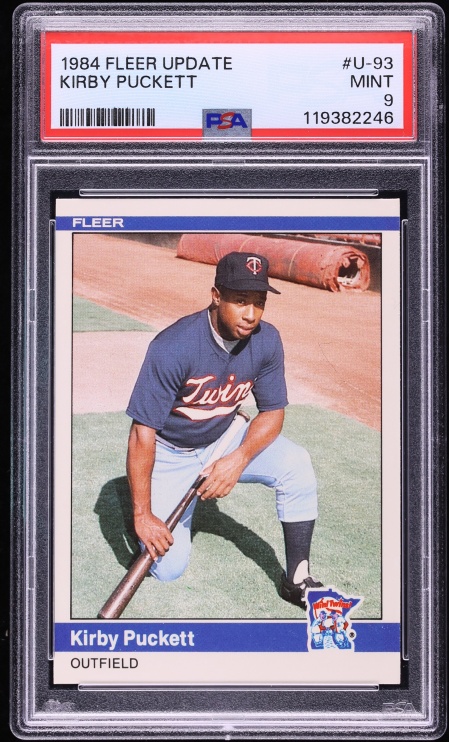 1984 Fleer Update Kirby Puckett ROOKIE #U-93 PSA 9 MINT