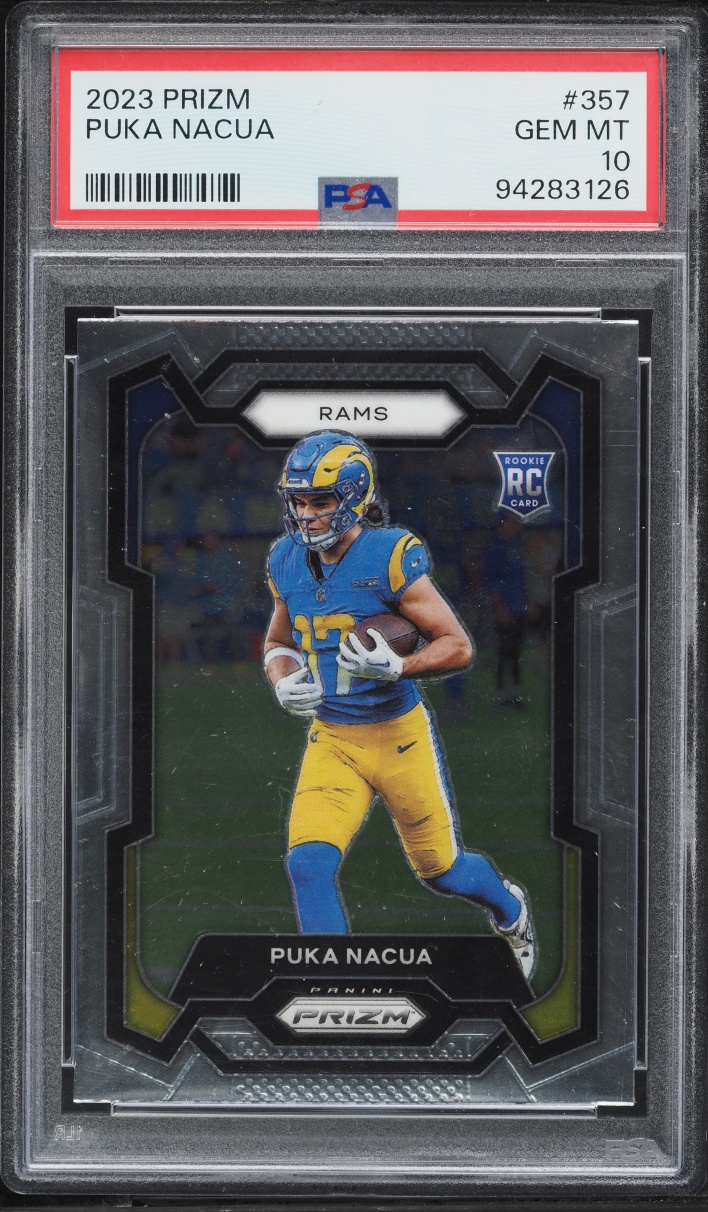 2023 Panini Prizm Puka Nacua ROOKIE #357 PSA 10 GEM MINT