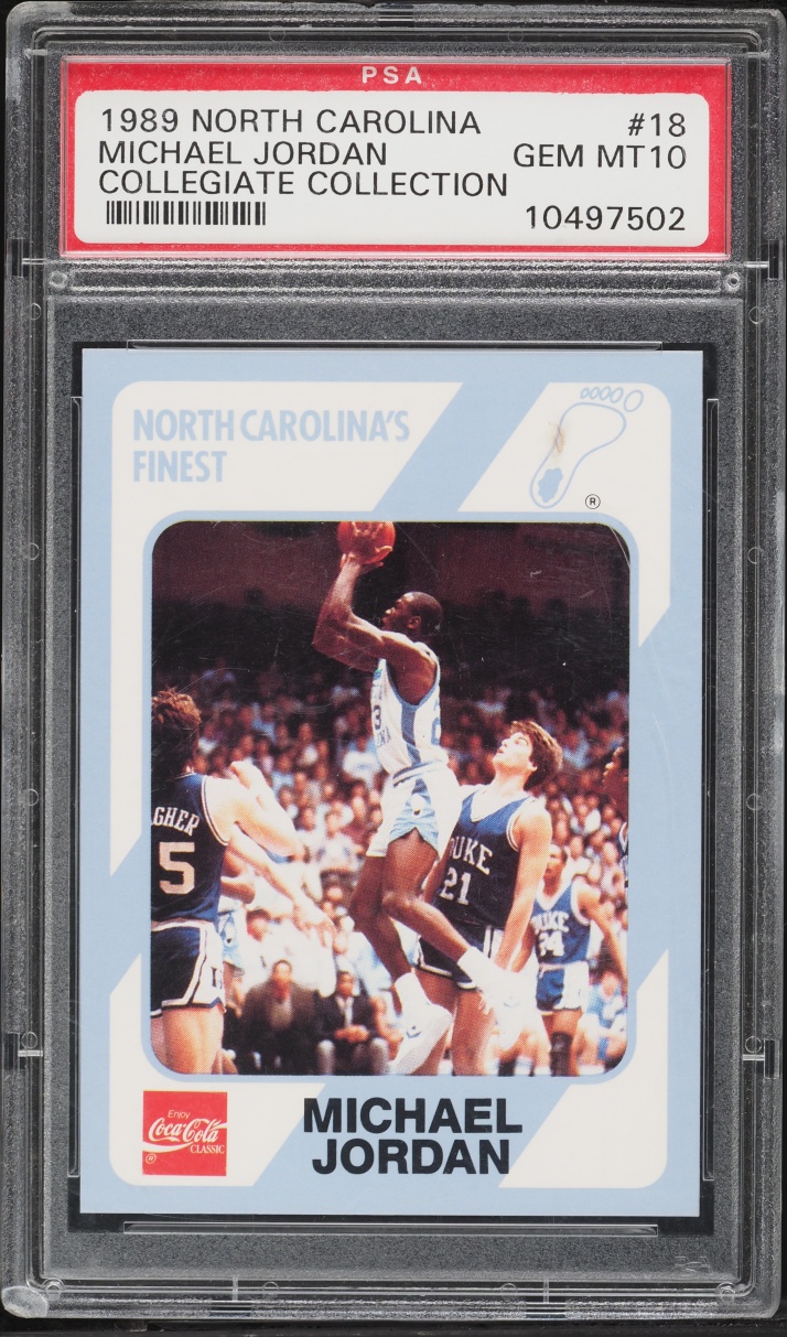 1989 North Carolina Collegiate Collection Michael Jordan #18 PSA 10 GEM MINT