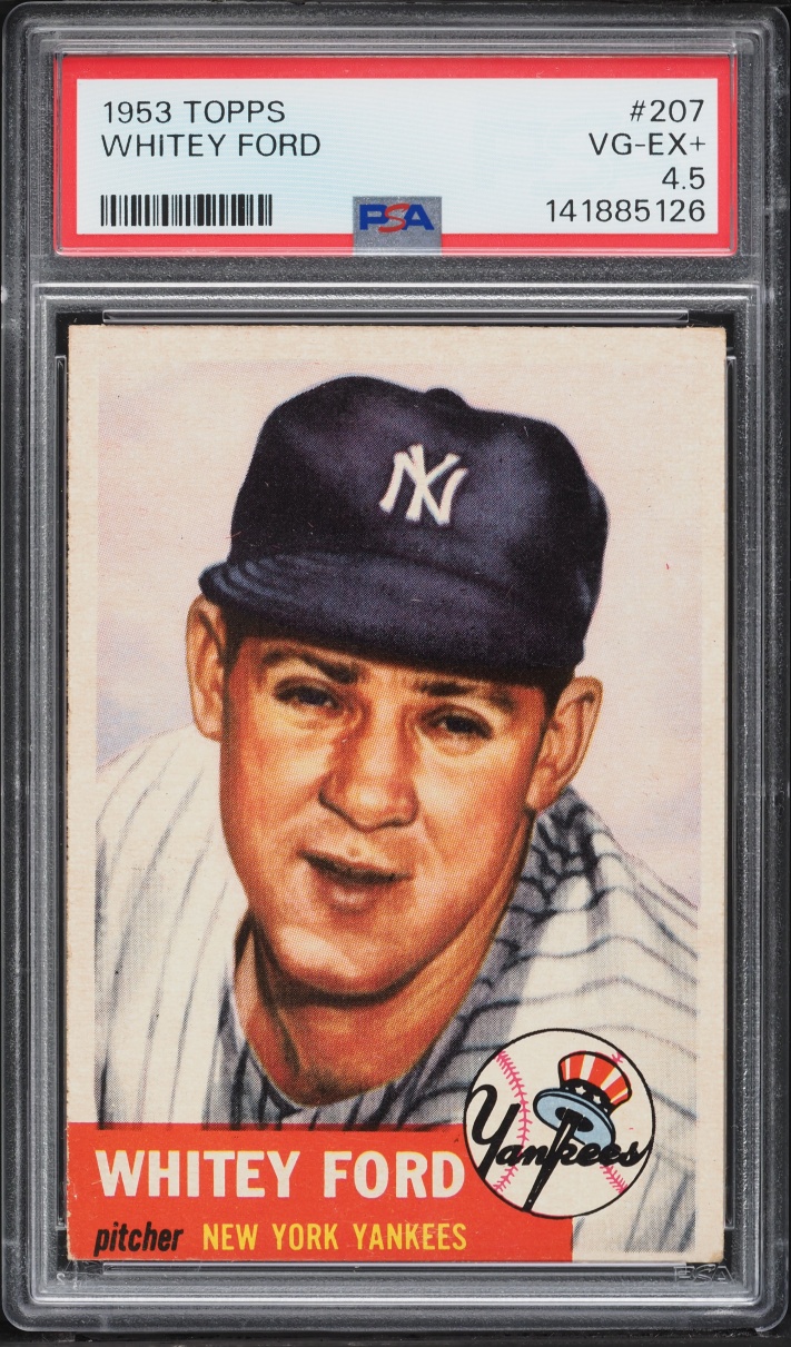 1953 Topps Whitey Ford #207 PSA 4.5 VGEX+