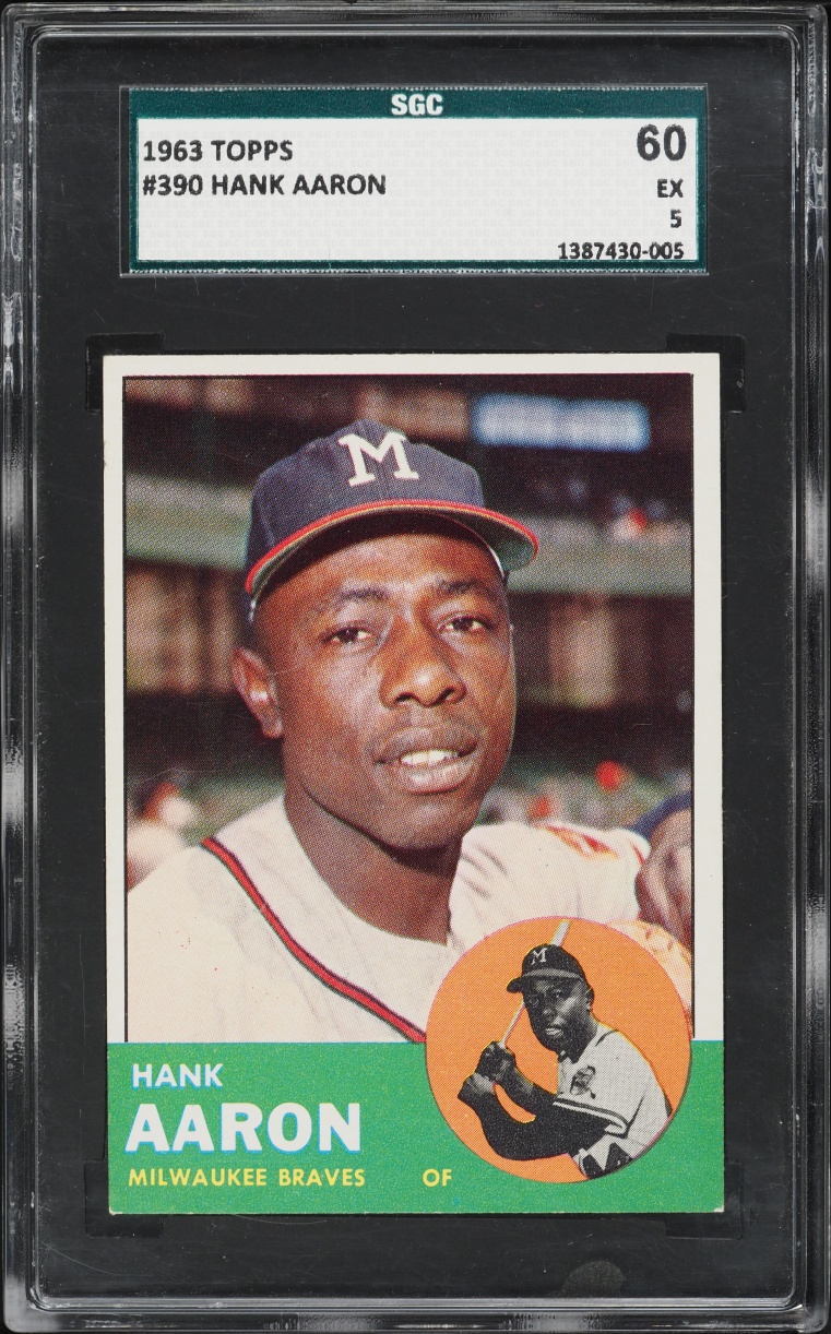 1963 Topps Hank Aaron #390 SGC 5 EX