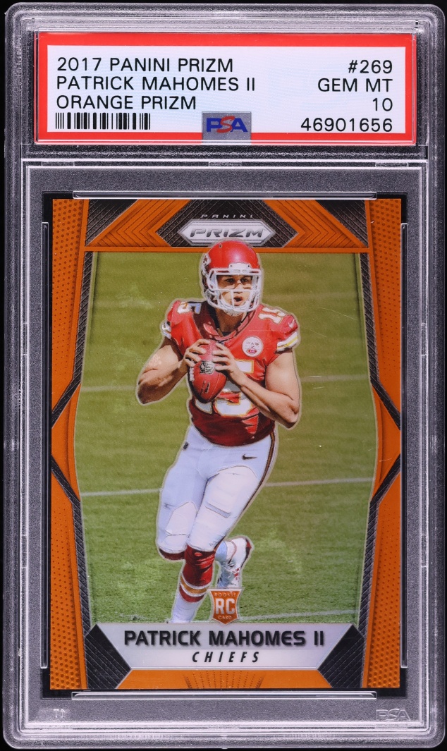 2017 Panini Prizm Orange Patrick Mahomes II ROOKIE /275 #269 PSA 10 GEM MINT