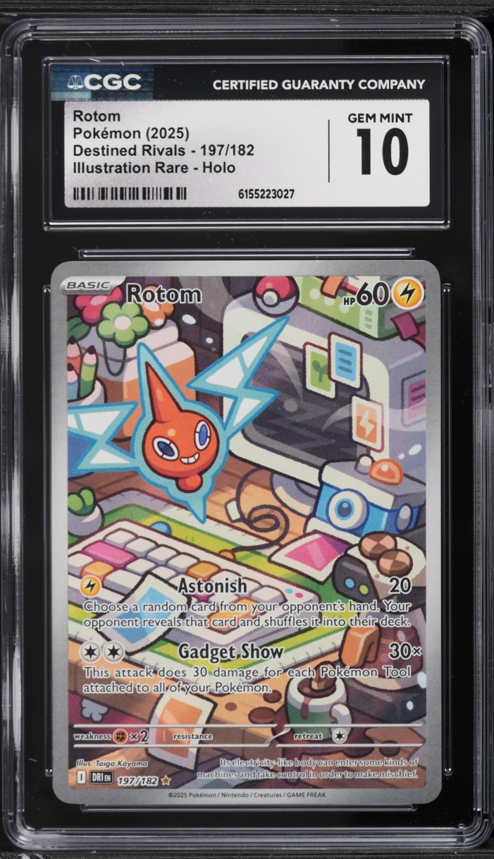 2025 Pokemon Scarlet & Violet Destined Rivals IR Rotom #197 CGC 10 GEM MINT