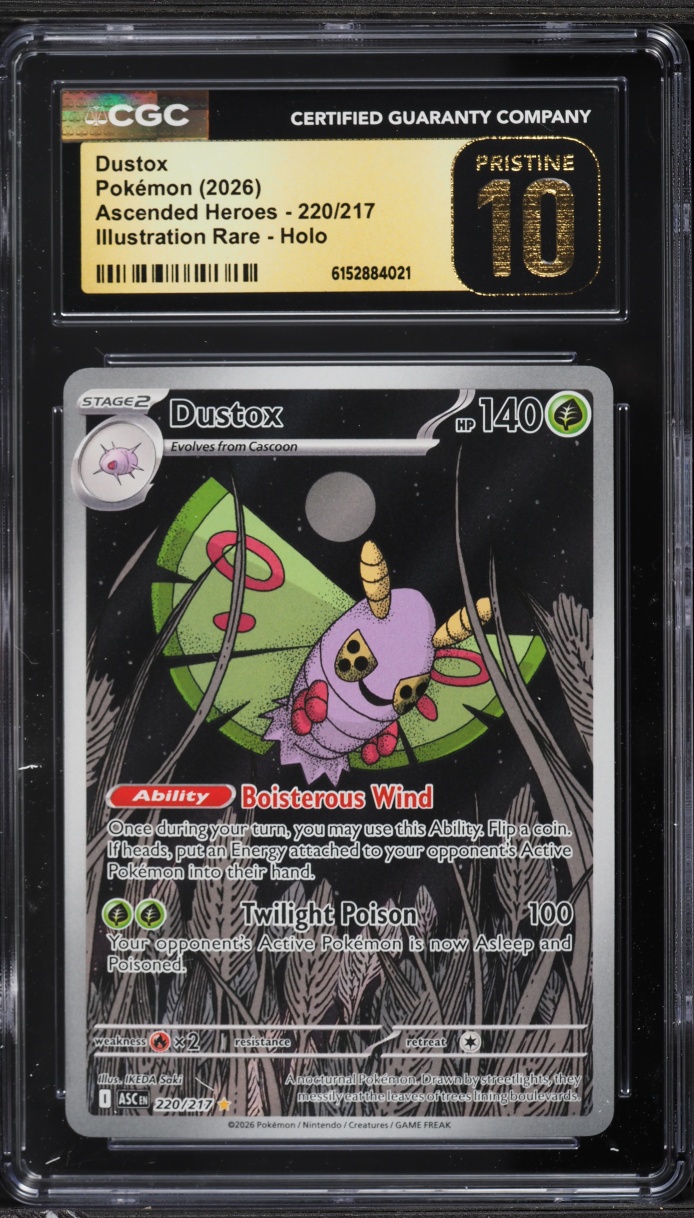 2026 Pokemon Mega Evolution Ascended Heroes IR Dustox #220 CGC 10 PRISTINE
