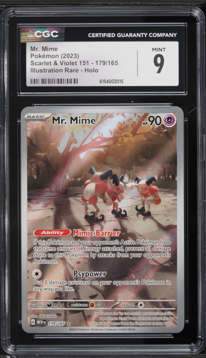 2023 Pokemon Scarlet & Violet 151 IR Mr. Mime #179 CGC 9 MINT