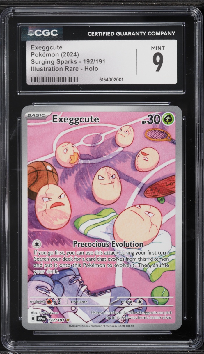 2024 Pokemon Scarlet & Violet Surging Sparks IR Exeggcute #192 CGC 9 MINT