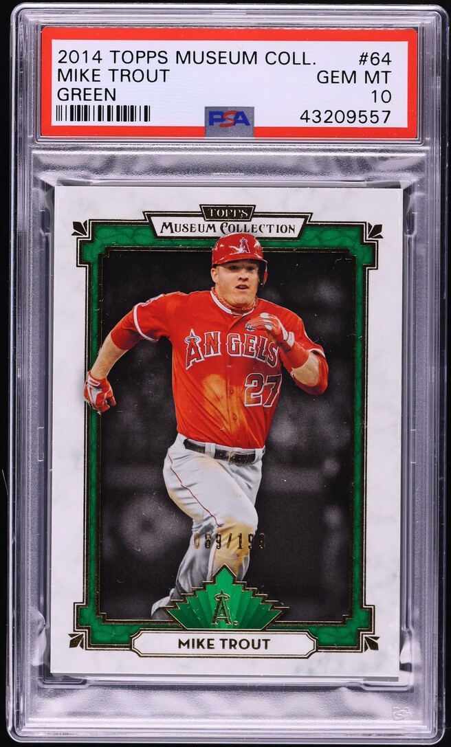 2014 Topps Museum Collection Green Mike Trout /199 #64 PSA 10 GEM MINT