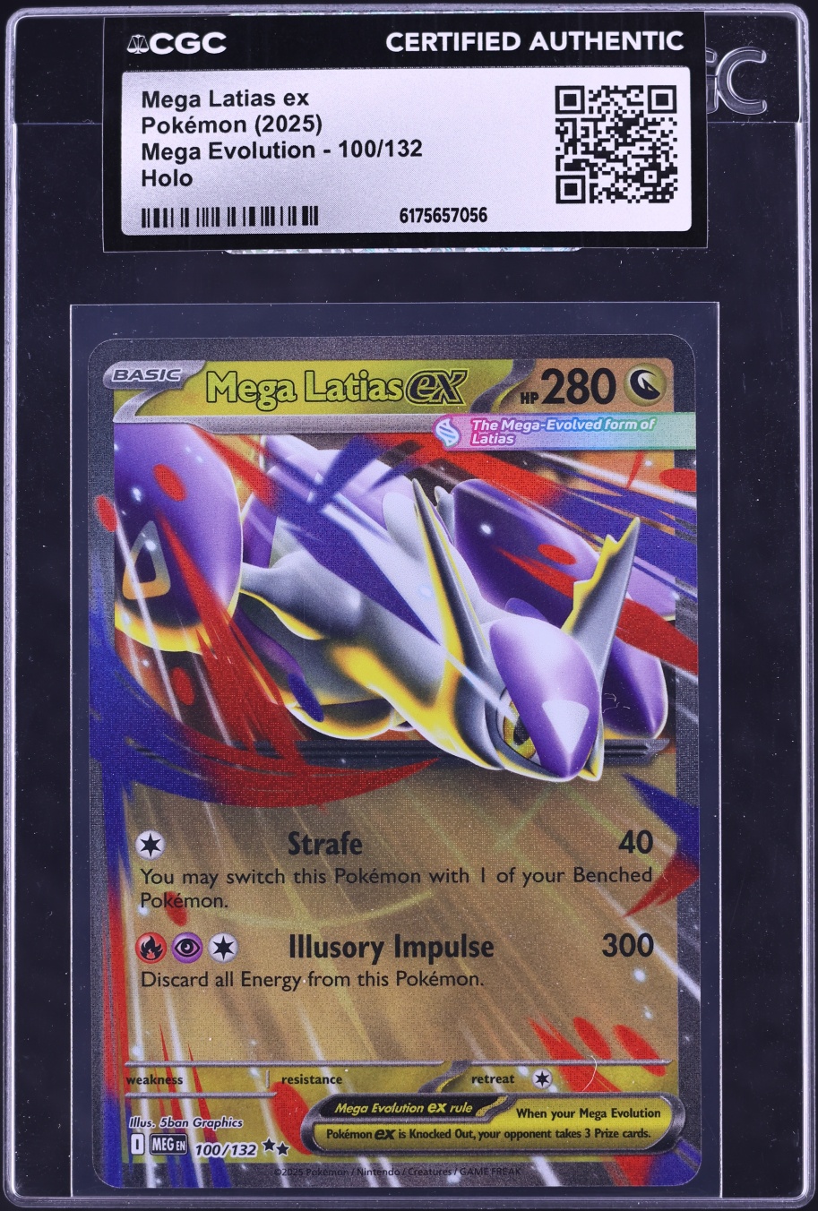 2025 Pokemon Mega Evolution Holo Mega Latias Ex #100 CGC AUTH