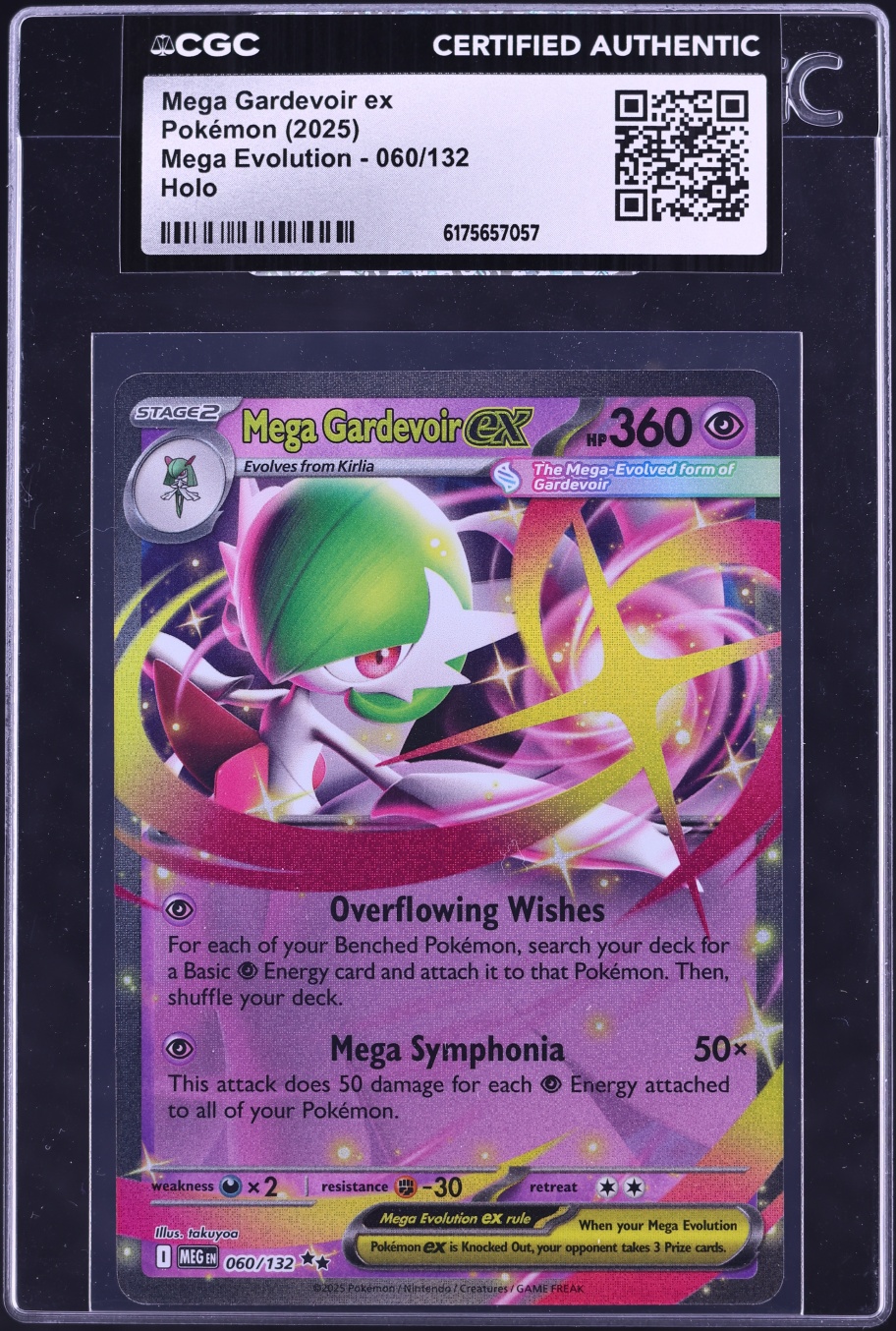 2025 Pokemon Mega Evolution Holo Mega Gardevoir Ex #60 CGC AUTH