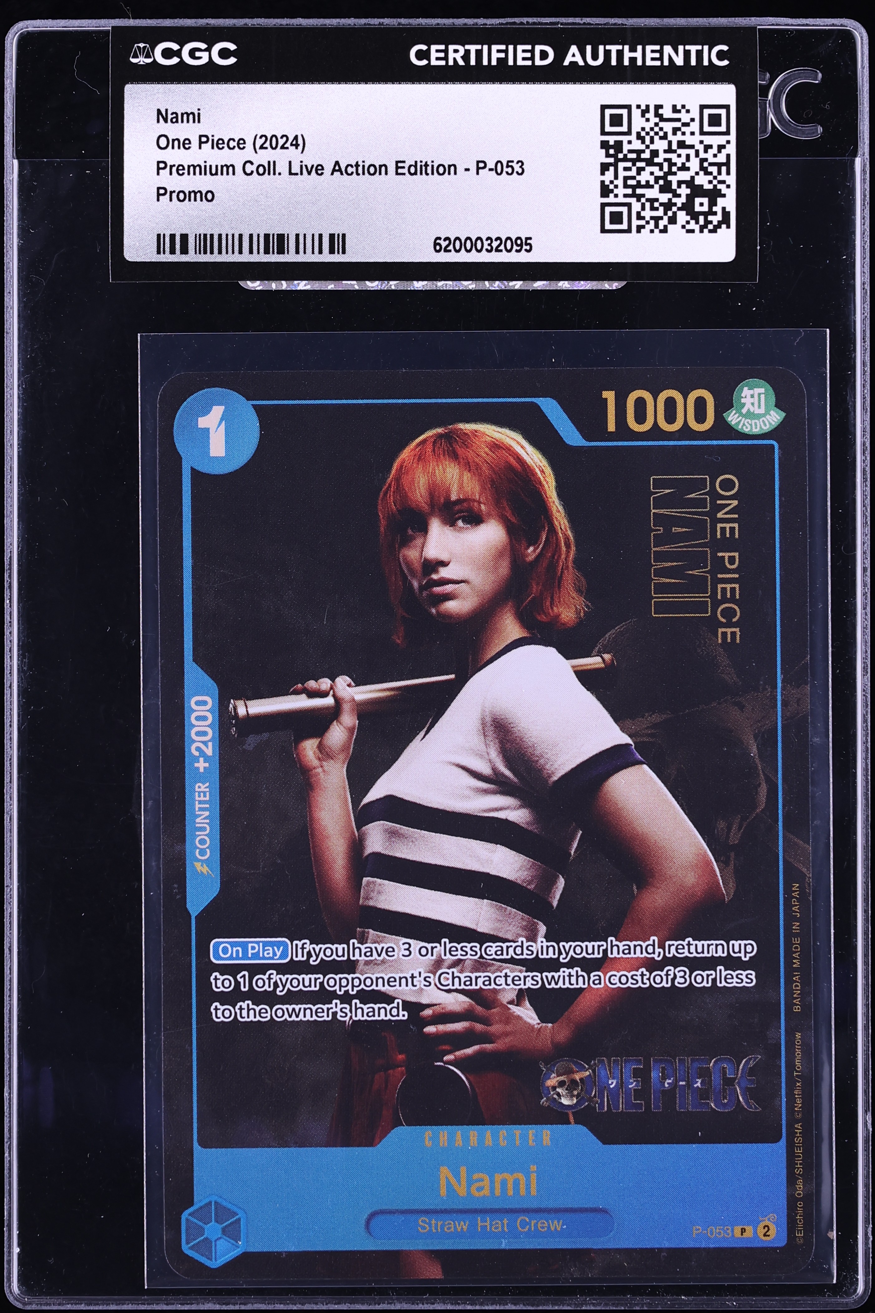 2024 One Piece Promo Premium Live Action Edition Nami #P-053 CGC AUTH