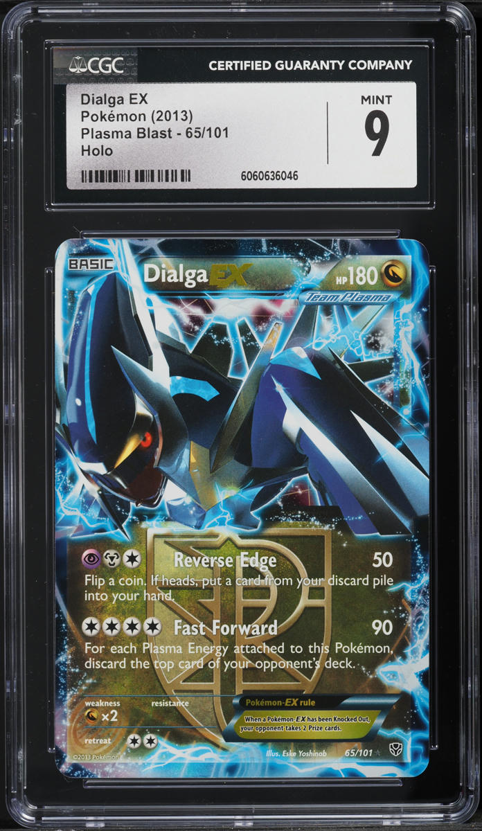 2013 Pokemon Black & White Plasma Blast Holo Dialga EX #65 CGC 9 MINT