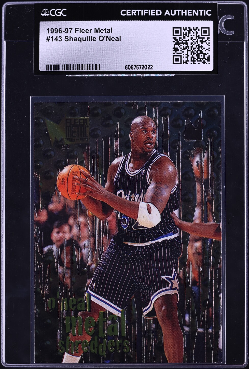 1996 Metal Basketball Shaquille O'Neal #143 CGC AUTH