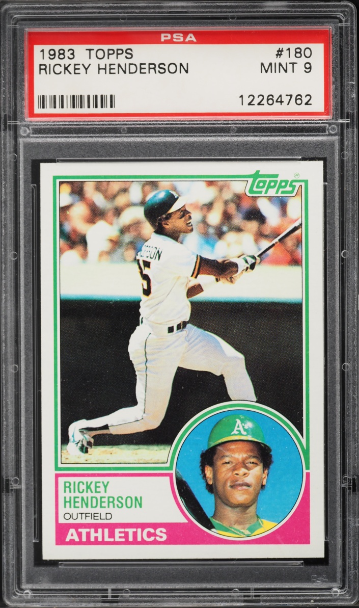 1983 Topps Rickey Henderson #180 PSA 9 MINT