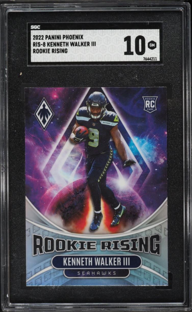 2022 Panini Phoenix Rising Kenneth Walker III ROOKIE #RIS-8 SGC 10 GEM MINT