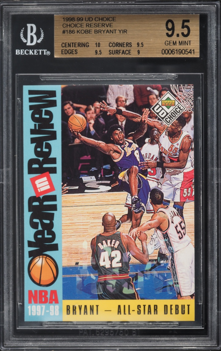1998 Upper Deck Choice Reserve Year In Review Kobe Bryant #186 BGS 9.5 GEM MINT