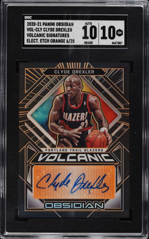2020 Panini Obsidian Volcanic Electric Etch Orange Clyde