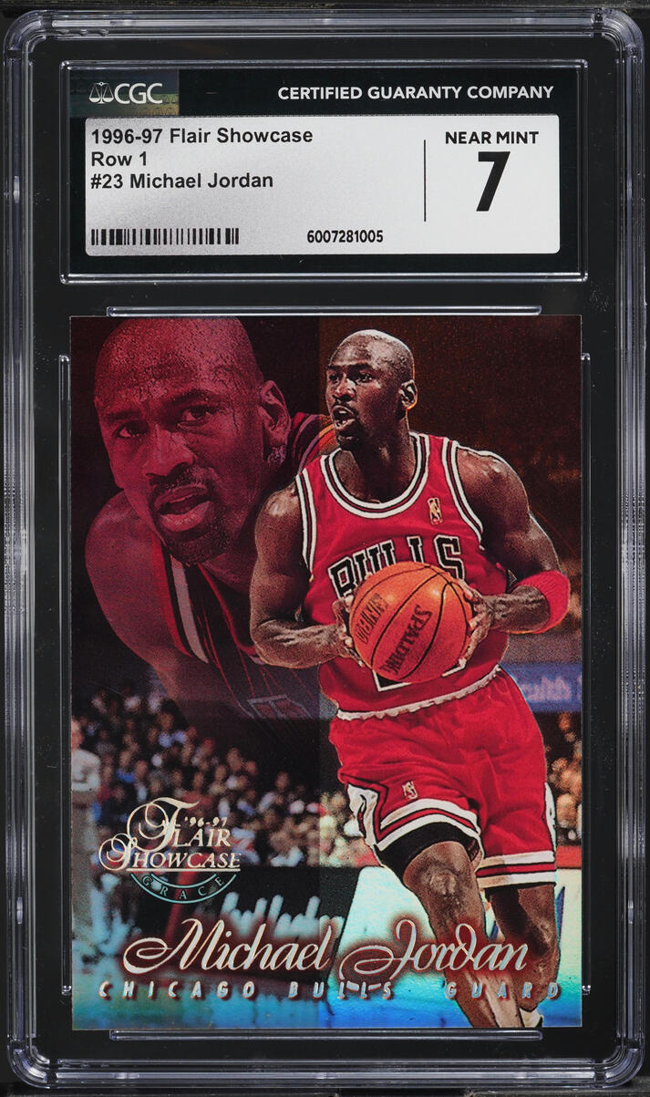 1996 Flair Showcase Row 1 Michael Jordan #23 CGC 7 NRMT