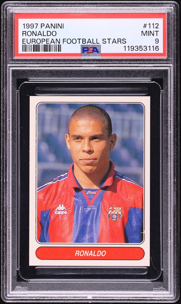 1997 Panini European Football Stars Ronaldo #112 PSA 9 MINT