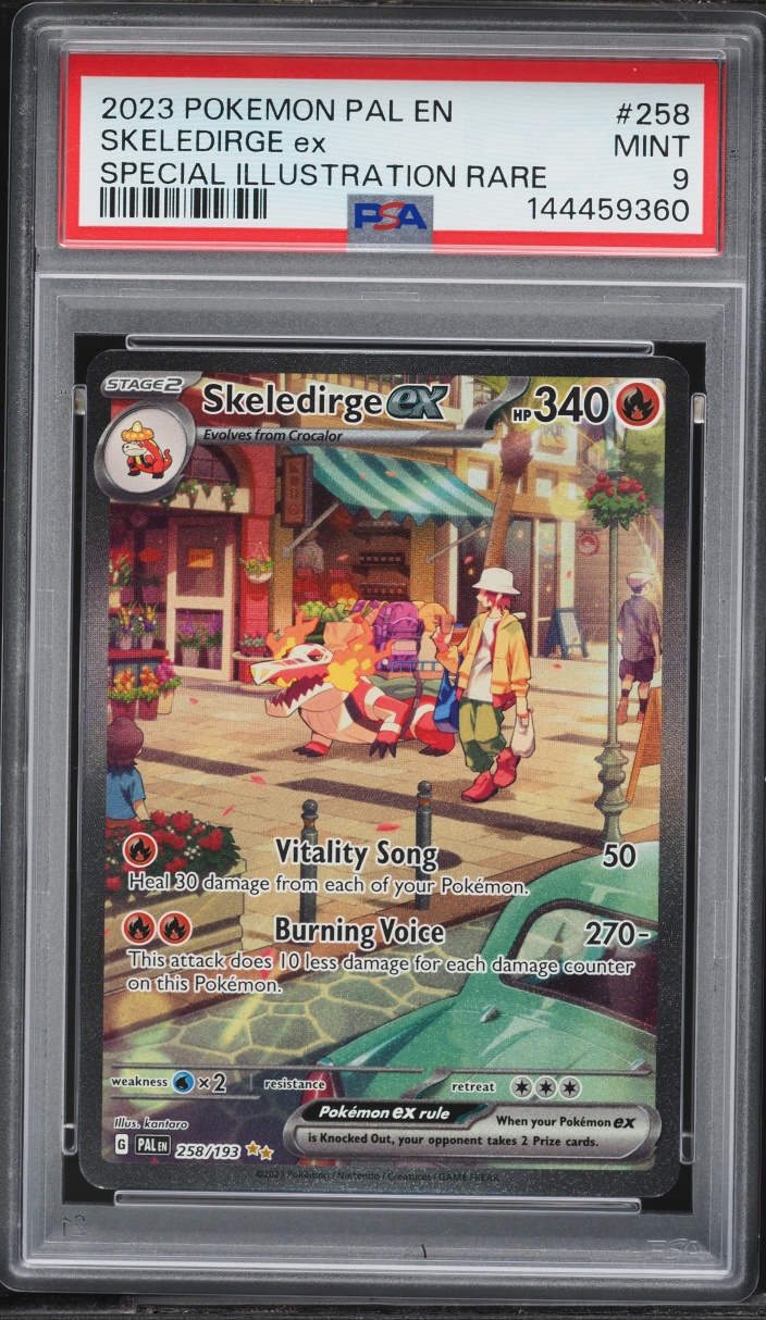 2023 Pokemon Scarlet & Violet Paldea Evolved SIR Skeledirge ex #258 PSA 9 MINT