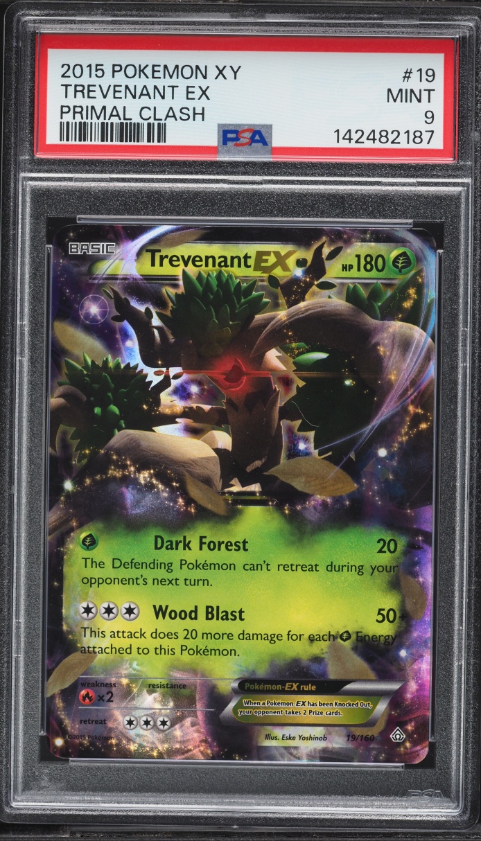 2015 Pokemon XY Primal Clash Trevenant EX #19 PSA 9 MINT