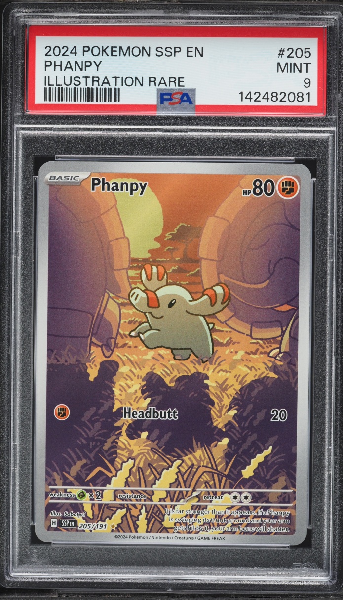 2024 Pokemon Scarlet & Violet Surging Sparks IR Phanpy #205 PSA 9 MINT