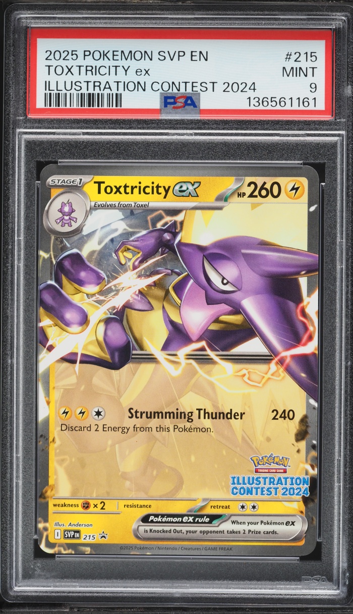2025 Pokemon Scarlet & Violet Promo Illustration Contest Toxtricity ex #215 PSA 9 MINT