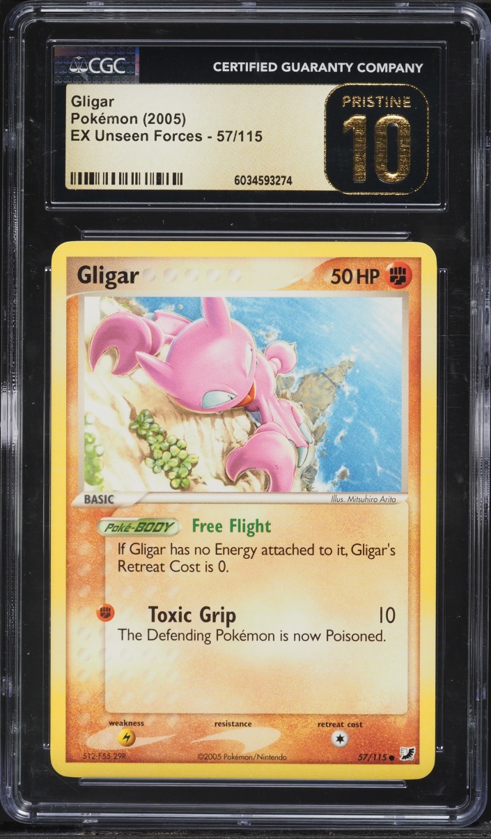 2005 Pokemon EX Unseen Forces Gligar #57 CGC 10 PRISTINE