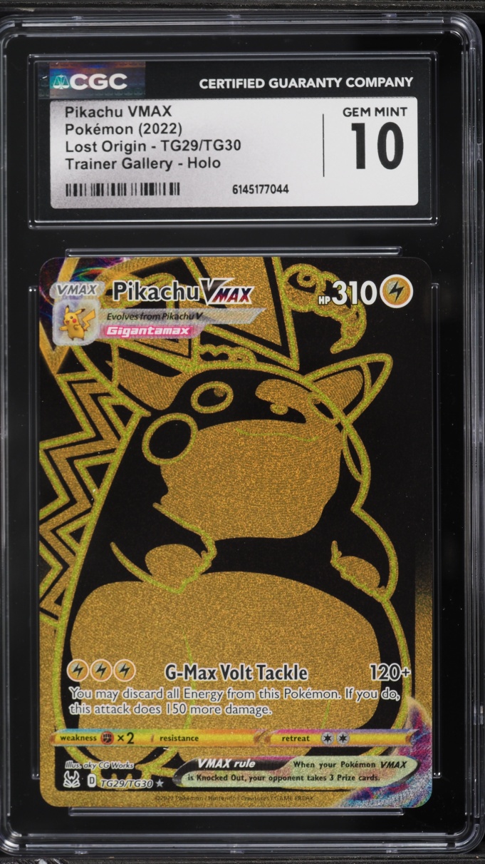 2022 Pokemon Sword & Shield Lost Origin Full Art Pikachu VMAX #TG29 CGC 10 GEM MINT